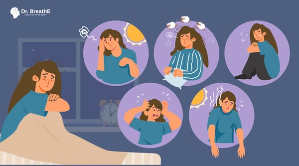 女性患有睡眠呼吸中止症的症狀
